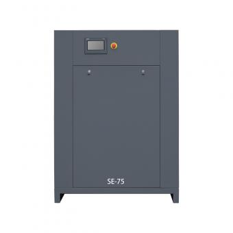 SE-75 Permanent Magnet Variable Frequency Screw Air Compressor – 55 kW power rating, 9.1 m³/min discharge capacity, ideal for heavy-duty industrial air supply applications